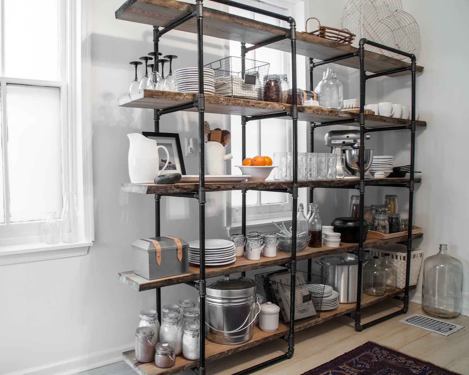 andchristina: DIY PROJECT: Industrial Open Shelving