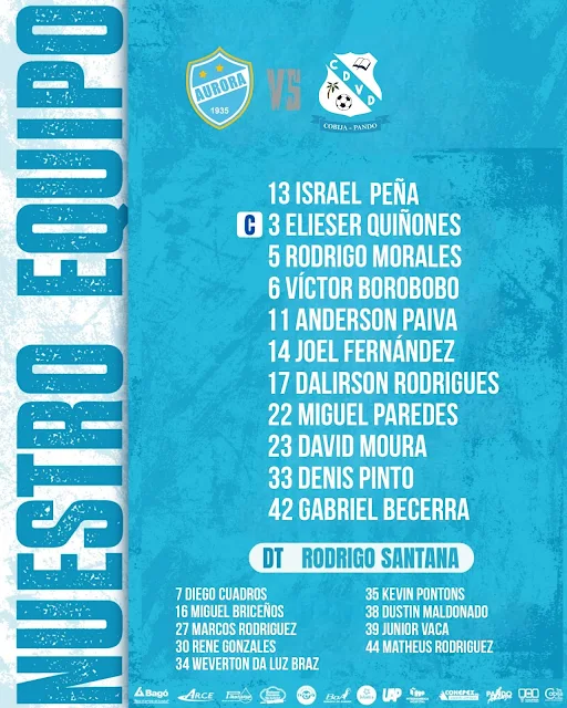 Alineaciones Aurora vs Vaca Diez