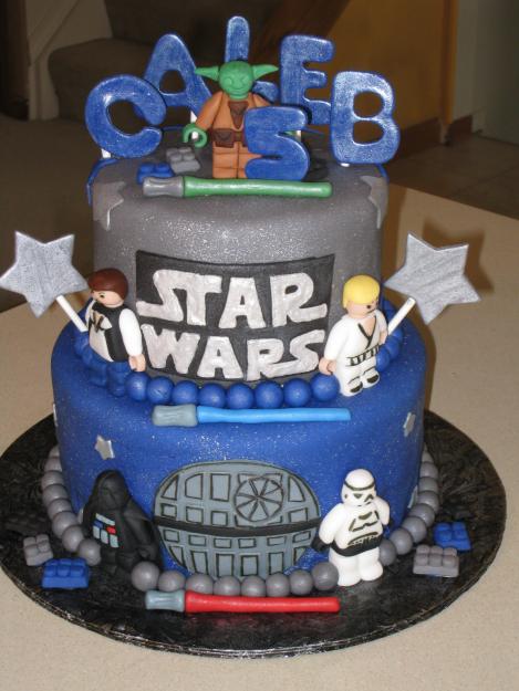 Star Wars cake from here. star wars party ideas