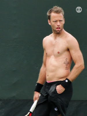 Robert Lindstedt Shirtless at Miami Open 2010