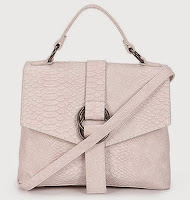 Bolsa De Mão Feminina Textura Croco Gelo