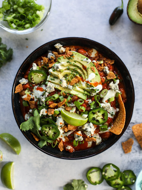 Looking for crock pot meals you can make for the Sabbath? Everyone will love this Slow Cooker Buffalo Chicken Chili | Land of Honey