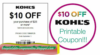 Free Printable Kohls Coupons