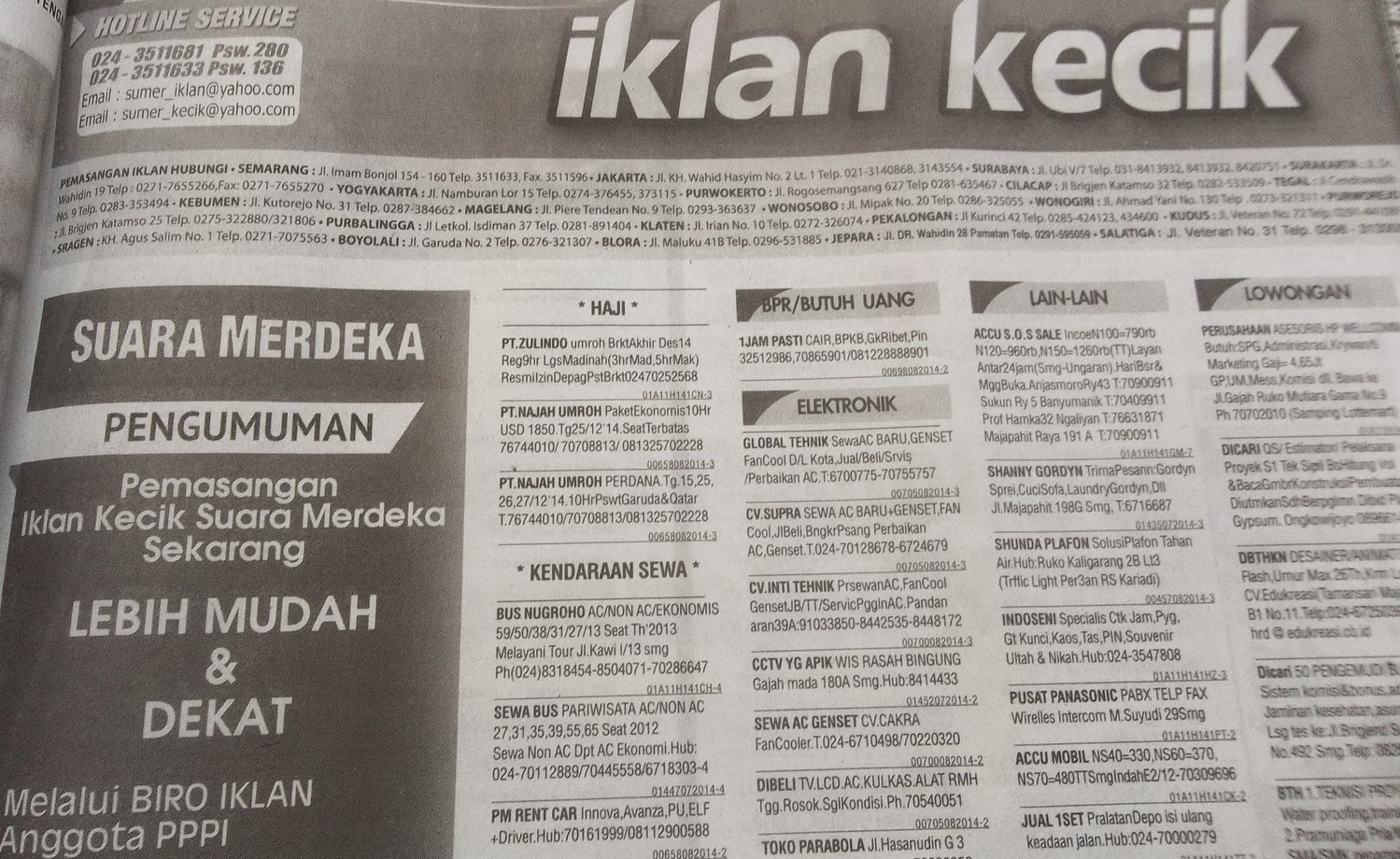 Pasang Iklan Suara Merdeka