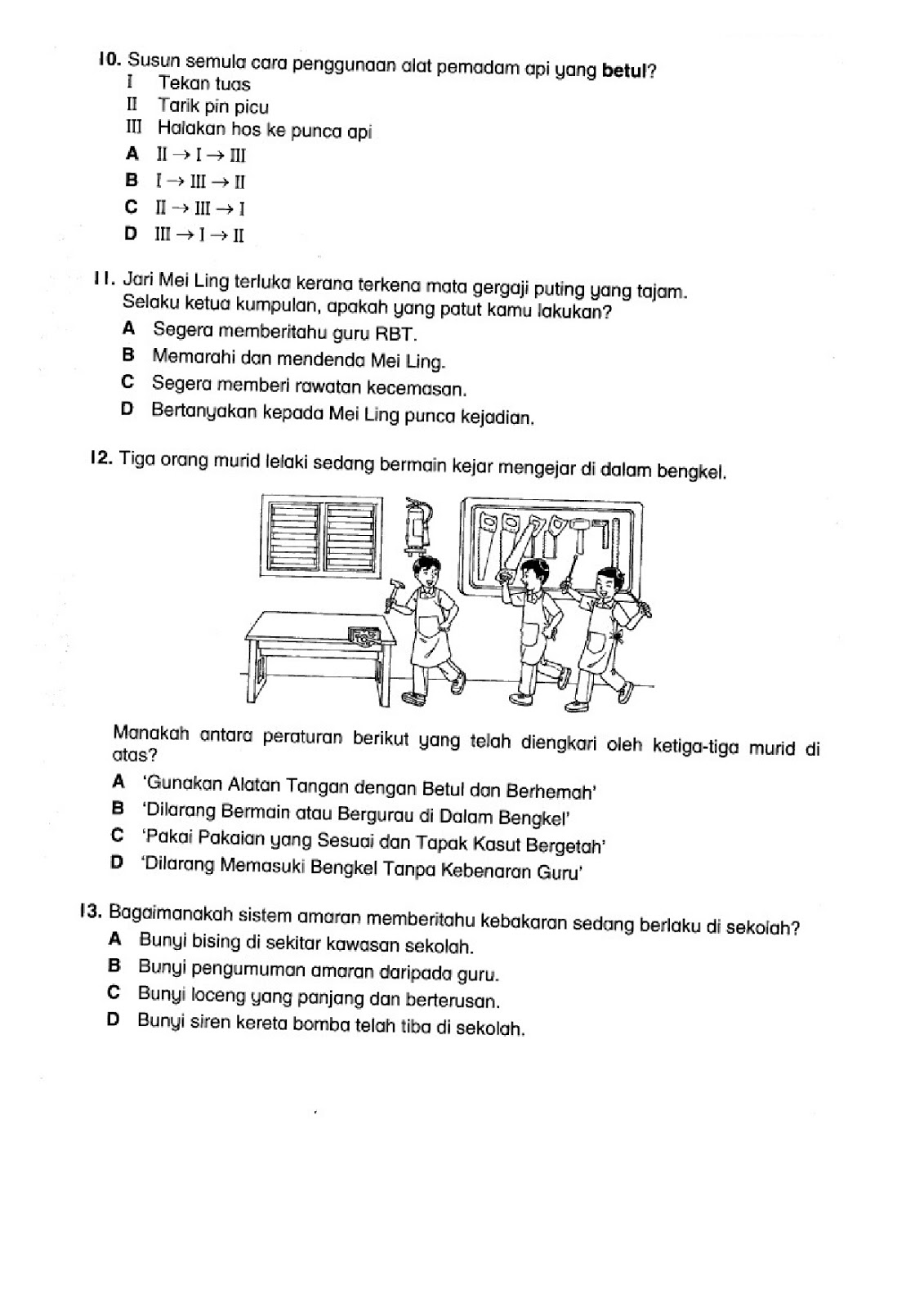 CIKGU JR: Draf Soalan Rekabentuk Teknologi KSSR Tahun 4