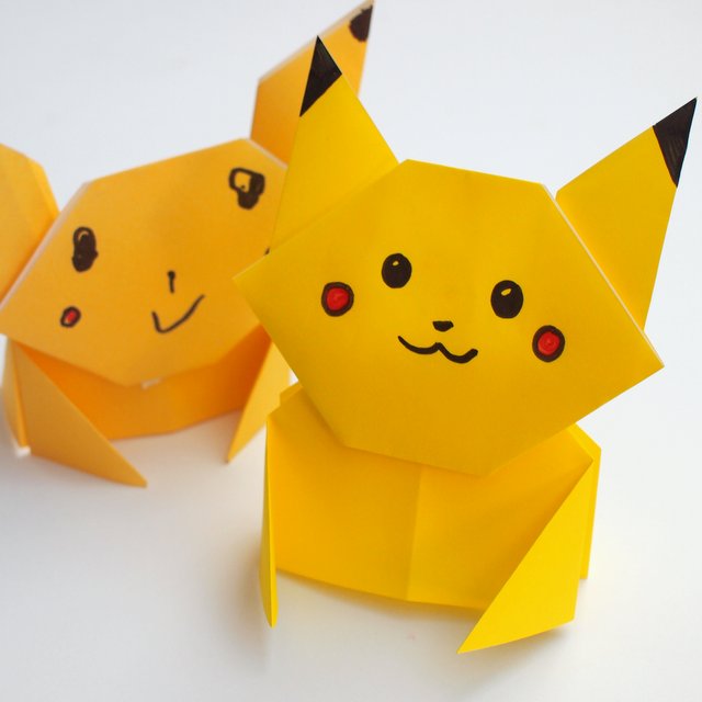 How to fold an Origami Pikachu- Easy Step-by-step directions for all Pokemon lovers