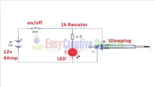 1000 degree Celsius 12v soldering iron circuit diagram