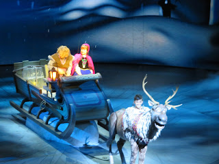 Kristoff Sven and Anna Wolf Chase Scene Frozen Live at the Hyperion Disney California Adventure Disneyland