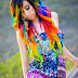 Colorful hairs with short shirt