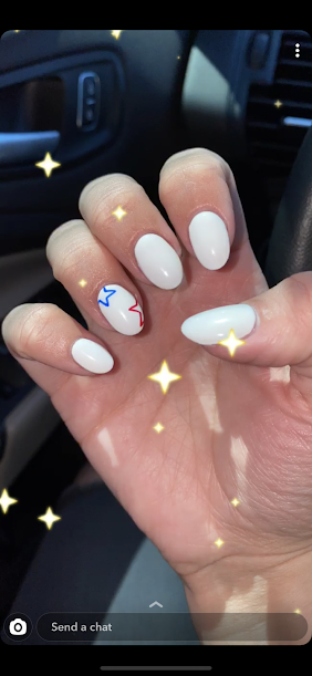 Cute July 4th Nails.