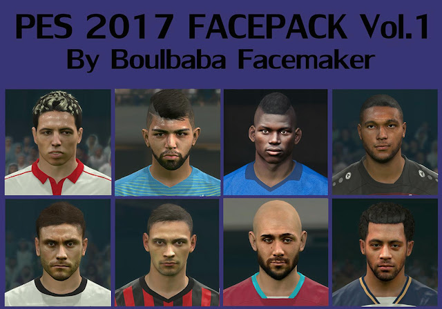 PES 2017 Face Pack vol.1 by Boulbaba Facemaker