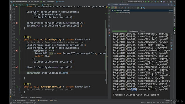 Java Streams API Developer Guide Udemy course