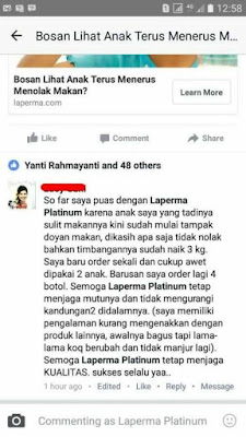 Testimoni laperma Platinum 1