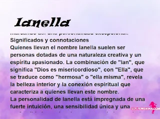 significado del nombre Ianella