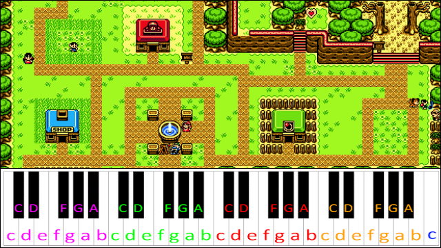 Horon Village (The Legend of Zelda Oracle of Seasons) Piano / Keyboard Easy Letter Notes for Beginners