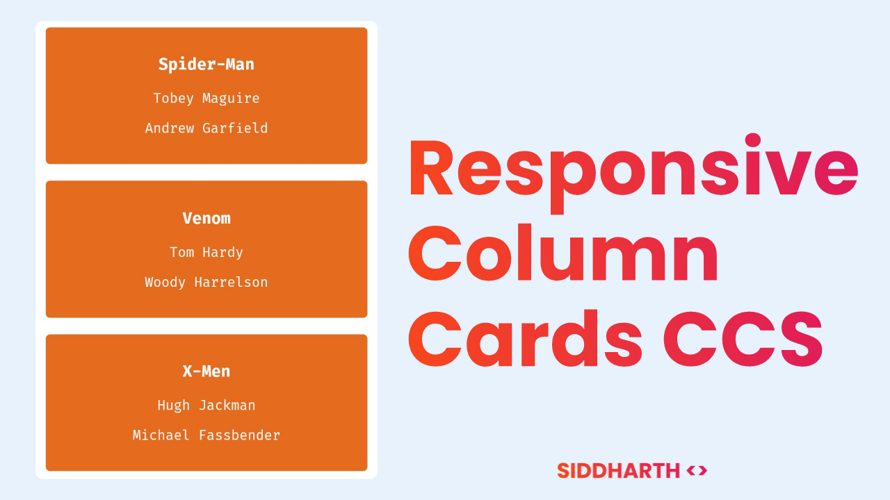 Responsive Column Cards