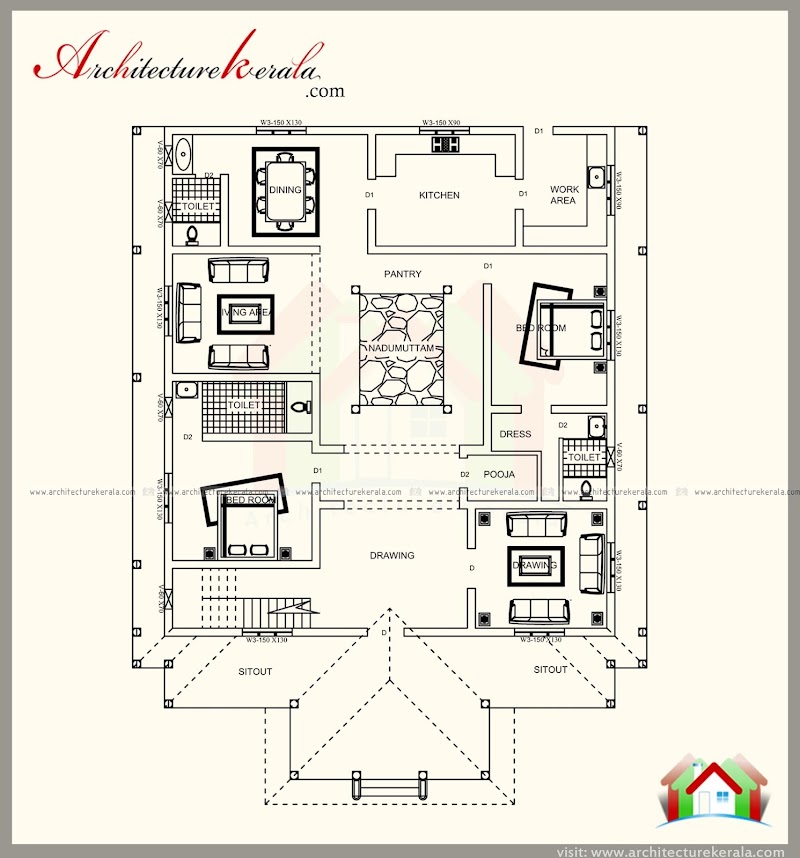 Popular Style 40+ House Plans Sketch In Kerala Style