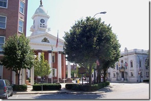 Underground Railroad Activity In Chambersburg marker from distance
