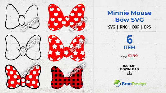 Minnie Mouse Bow SVG Bundle
