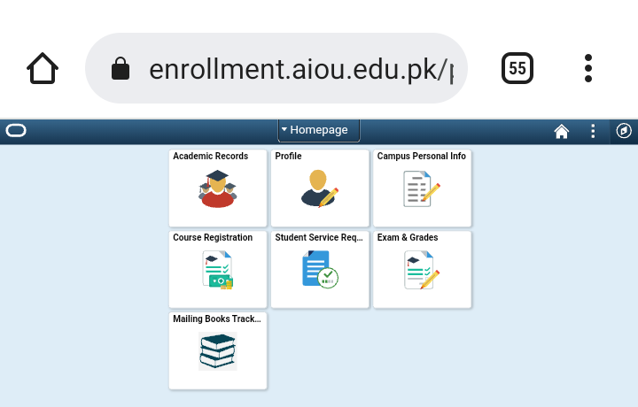 aiou cms account