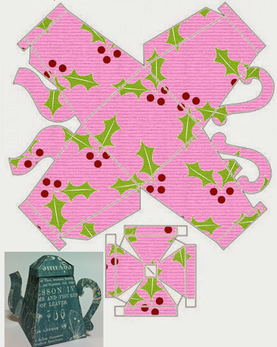 Christmas in Pink: Free Printable Watering Can Box.