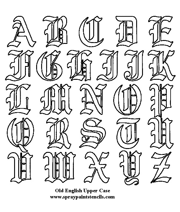 "Lettering tattoo designs". Old English lettering