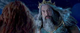 (L-R): Halle Bailey as Ariel and Javier Bardem as King Triton in Disney’s live-action THE LITTLE MERMAID.