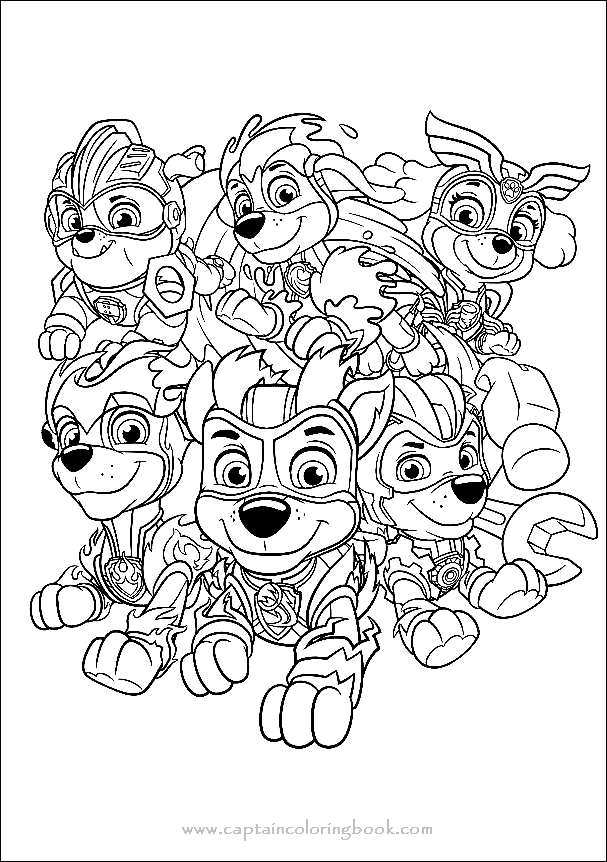 Coloring Page Paw Patrol Mighty Pups Coloring Pages