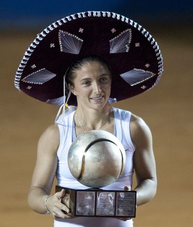 Sara Errani 36 continues her good form in 2012 by winning her third WTA 