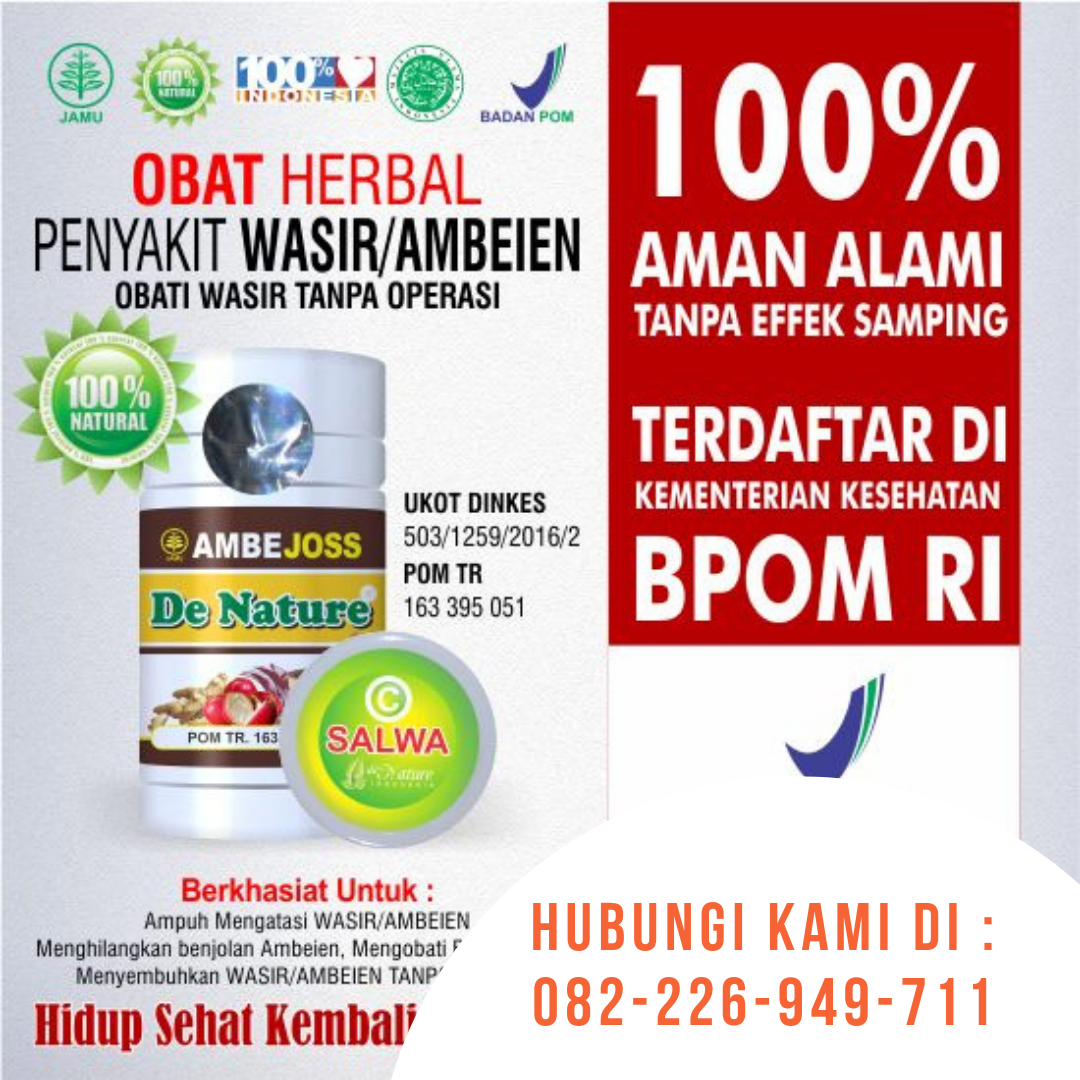 Jual Obat Ambeyen Herbal Ambejoss Salwa De Nature Wonogiri