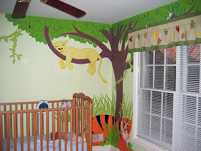 Jungle Themed Baby Rooms on Jungle Themed Nursery Murals   Nursery Murals And More