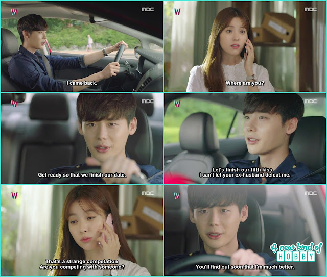 kang chul call yeon jo and ask her to complete their remaining date & kiss - W - Episode 12 Review 