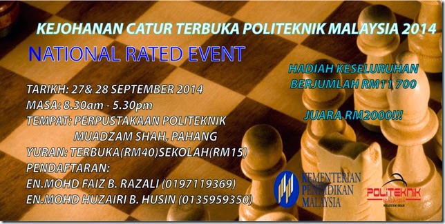 Catur Terbuka Politeknik 2014 Pahang
