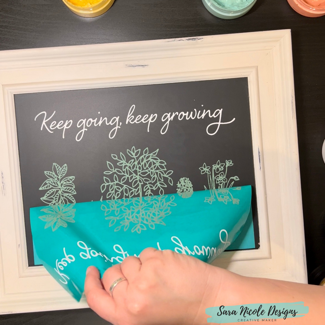 Sara Nicole Designs: Come see how I chalked the April Club Couture - Keep  Going, Keep Growing // Come craft with me!