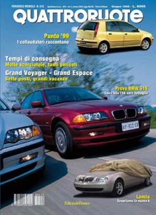 Quattroruote 512 - Giugno 1998 | ISSN 0035-5917 | TRUE PDF | Mensile | Motori | Prove su Strada | Automobili | Listino Prezzi
Quattroruote è una rivista mensile italiana di automobilismo, fondata dall'imprenditore marchigiano Gianni Mazzocchi nel febbraio 1956, con l'obiettivo di creare una rivista per il «guidatore medio», ben presto divenuta la più venduta in Italia nel suo genere. Negli anni ha esteso la sua diffusione, stringendo accordi con diverse testate internazionali, in nazioni quali Russia, Cina, Romania e nel 2007 in Inghilterra, inaugurando una partnership con Top Gear.