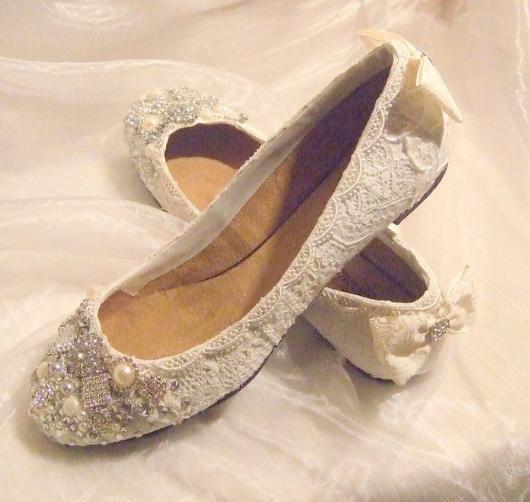  Bridal Shoes Breathtaking flat covered with layers of vintage and 