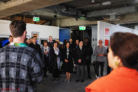 Speeches at Contact Sheet gallery for a series of concurrent exhibitions Photo by Kent Johnson for Street Fashion Sydney.