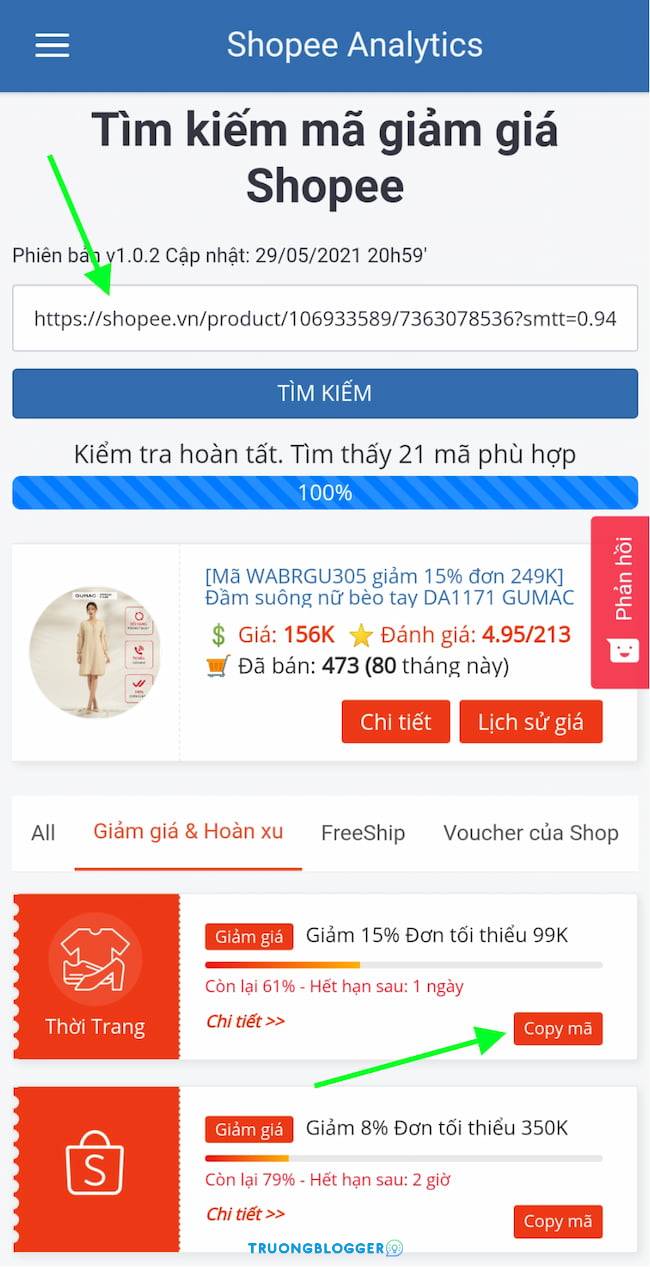 Cách tìm nhanh mã giảm giá sản phẩm Shopee