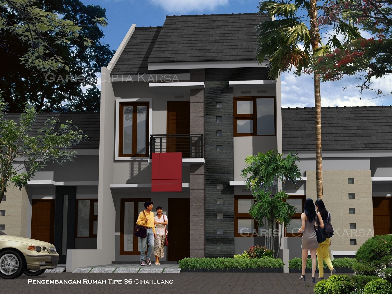100 Contoh Foto Desain Rumah Minimalis 2 Lantai  2019 Terbaru