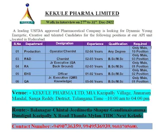 kekule pharma limited jobs