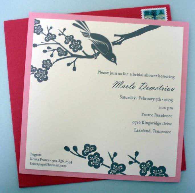  bird blossom illustration in a subtle pink and gray color scheme