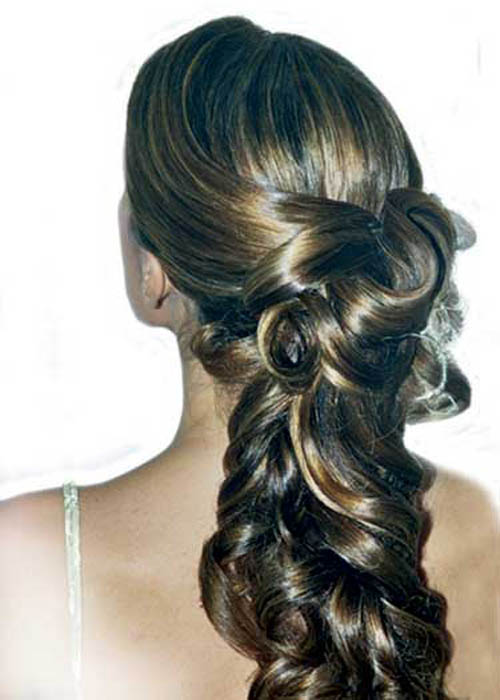 wedding hairstyles for long hair with flowers