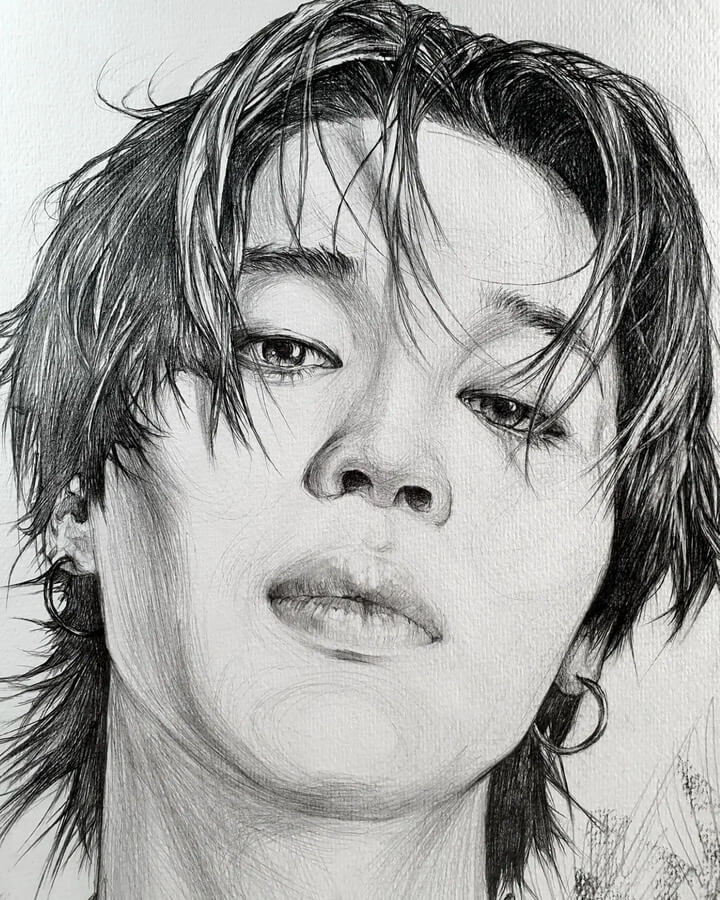 09-Jimin-BTS-Pencil-Portraits-Han-Young-Joon-www-designstack-co