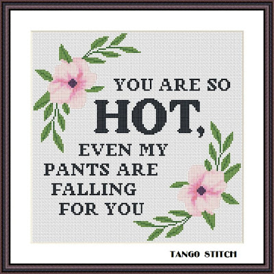 You are so hot funny sassy cross stitch pattern