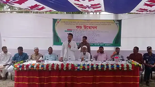 রৌমারীতে জলাবদ্ধতা নিরসনে প্রকল্পের উদ্বোধন