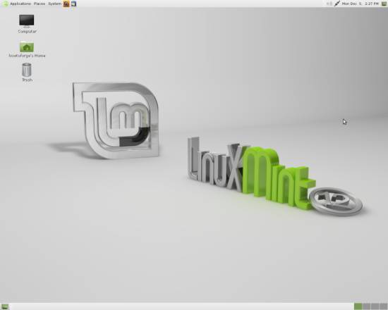 Desktop Mint Mate di Ubuntu 11.10