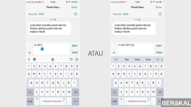 cek kuota telkomsel melalui sms