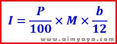  Gambar Rumus menghitung Bunga Tunggal bulanan : Bunga (Rp) = BungaPersen x Modal x PeriodeWaktuBulan/12