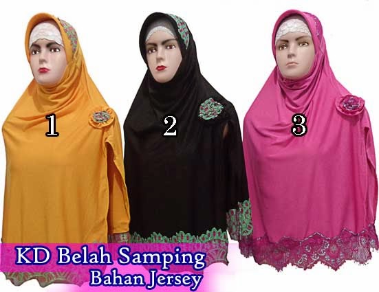  Jilbab bergo jersey KD model belah samping 