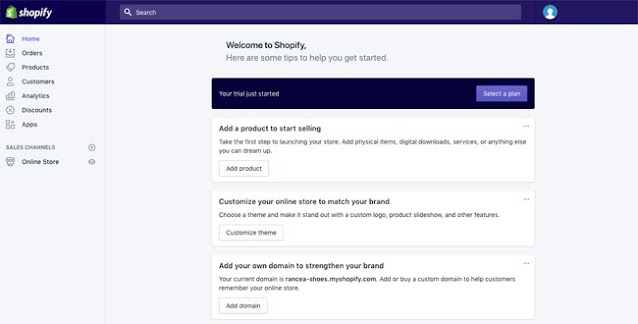 Shopify Dashboard